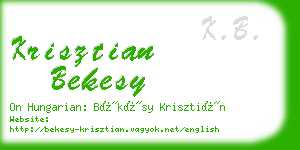 krisztian bekesy business card